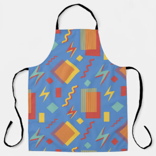 90s seamless pattern. Memphis background. Geometri Apron