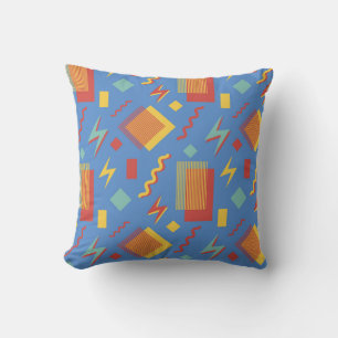90s seamless pattern. Memphis background. Geometri Cushion