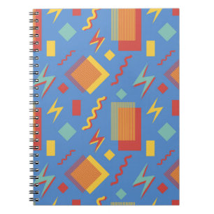 90s seamless pattern. Memphis background. Geometri Notebook