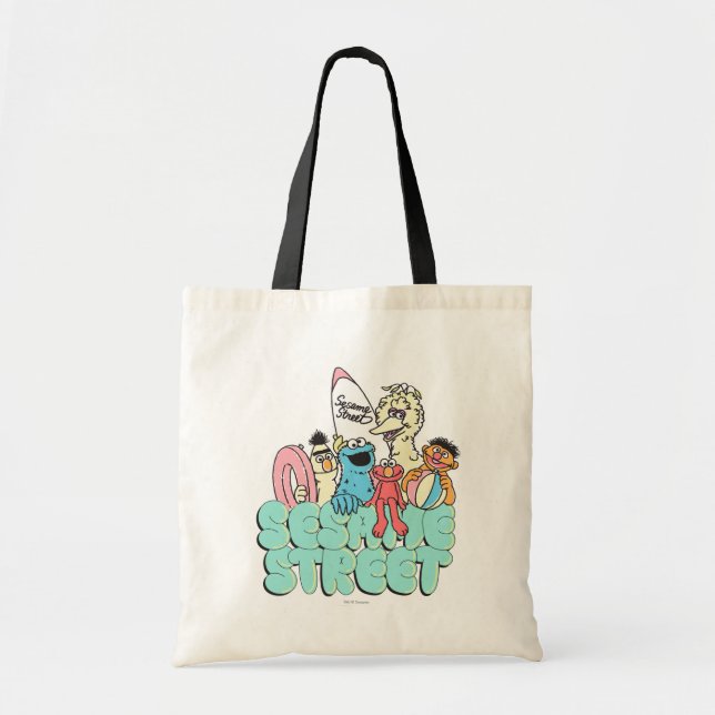 90's Sesame Street Vintage Surf Tote Bag (Front)