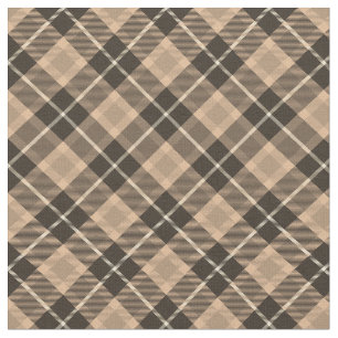 90s Simple Plaid Elegant Pattern Black Beige Nice Fabric