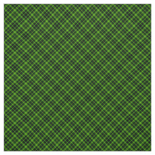 90s Slanted Plaid Grunge Black Black Green Pattern Fabric