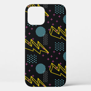 90's style: colourful abstract pattern iPhone 12 case