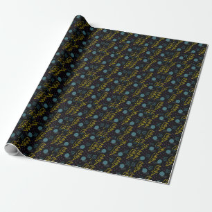 90's style: colourful abstract pattern wrapping paper