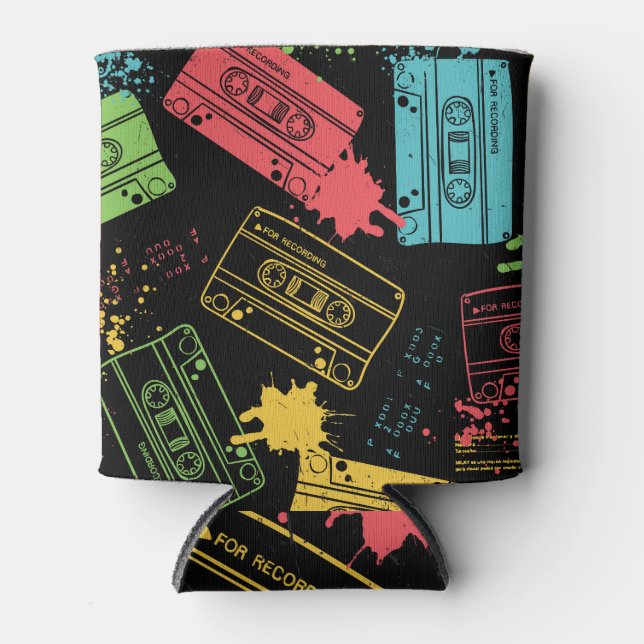 90s Style Cool Grunge Cassettes Can Cooler (Front)