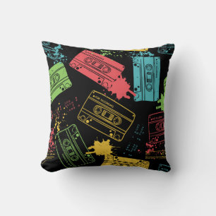 90s Style Cool Grunge Cassettes Cushion