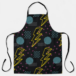 90's style seamless pattern apron