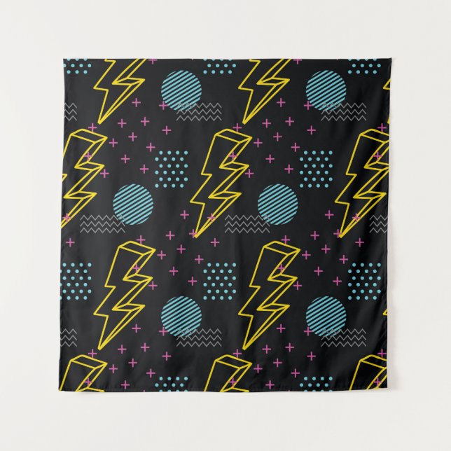 90's style seamless pattern tapestry (Front)