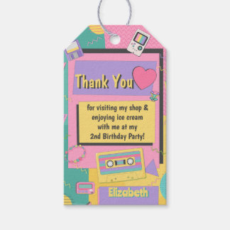 90's Theme Birthday Party Favour Gift Tag