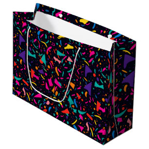 90's Theme Neon Confetti Birthday Gift Bag