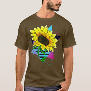 90s Vaporwave Art Yellow Flower Gardener Hippie Su T-Shirt