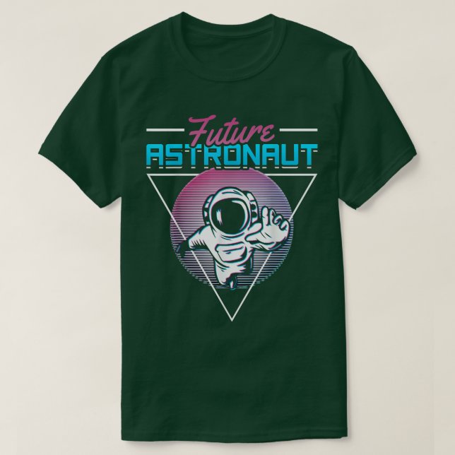 90s Vaporwave Retro Outer Space Science Future Ast T-Shirt (Design Front)