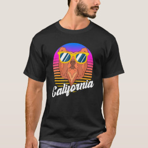 90s Vaporwave Sunglasses Californian Bear Califor T-Shirt