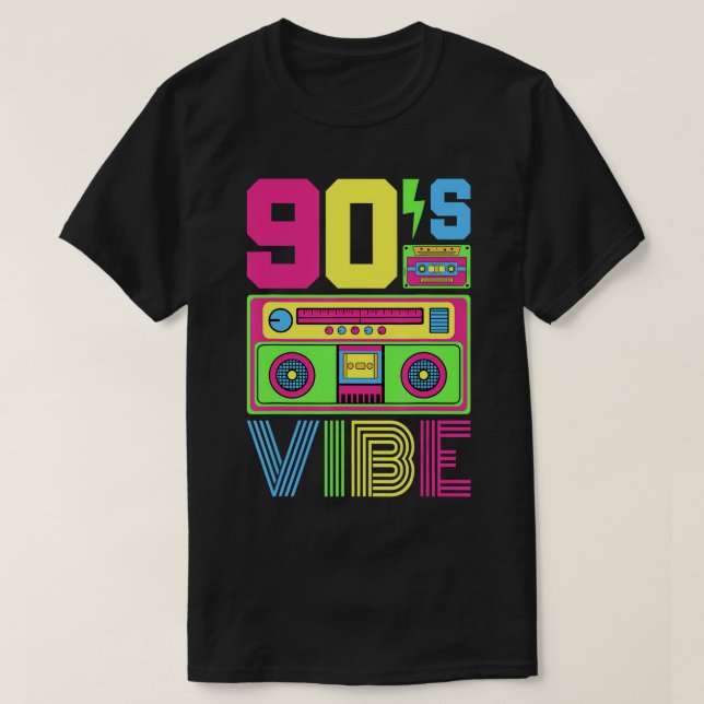 90s Vibe 1990 Style Fashion 90 Theme Outfit Nineti T-Shirt (Design Front)