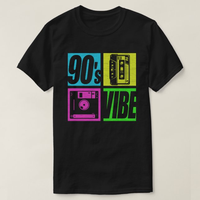90s Vibe 1990s Fashion 90 Theme Party Nineties  T-Shirt (Design Front)