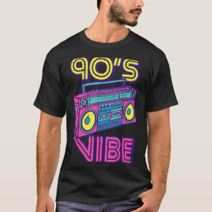 90s Vibe Boom Box Radio Retro Music Lover Men Wome T-Shirt