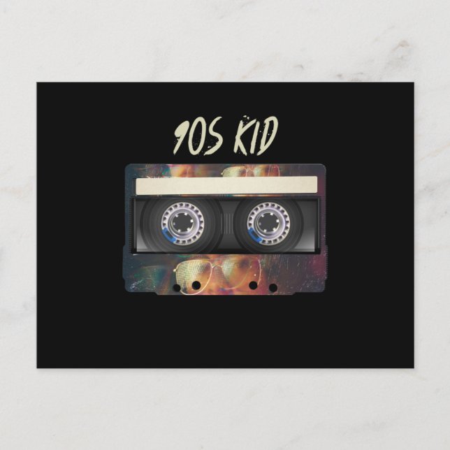 90s Vibe Mixtape Cassette 90's BIrthday Postcard (Front)