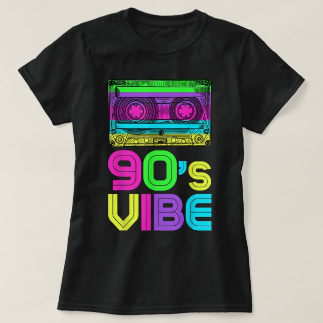 90s Vibe Retro Aesthetic Costume Party Outfit T-Shirt (Design Front)