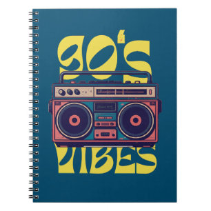 90's vibe vintage Boombox Notebook