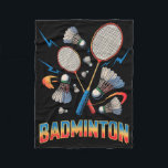 90s Vintage Badminton Player Shuttle Racket  Fleece Blanket<br><div class="desc">90s Vintage Badminton Player Shuttle Racket</div>