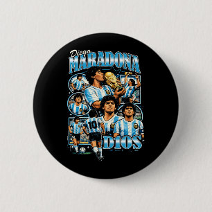 90s Vintage Bootleg Style Football Soccer Art 6 Cm Round Badge