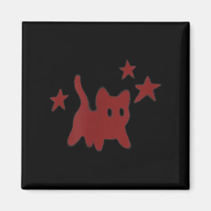 90s Y2k Scary Cat Tomcat Is Scared Under Starry Magnet
