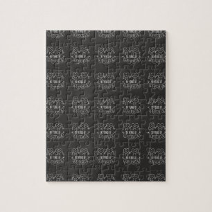 90th Anniversary Gift Chalk Hearts Jigsaw Puzzle