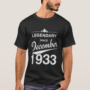90Th Birthday 90 Year Old Born In December 1933 Vi T-Shirt