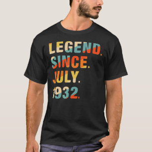 90th Birthday  90 Years Old Legend Since July 1932 T-Shirt