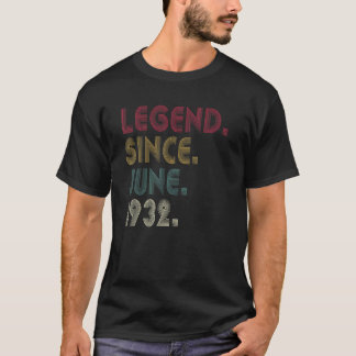 90th Birthday 90 Yrs  Vintage Legend Since June 19 T-Shirt