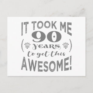 90th Birthday Awesome Postcard