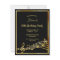 90th birthday black gold music notes invitation