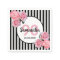 90th birthday black stripes pink florals classic