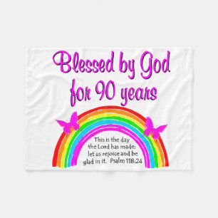90TH BIRTHDAY BLESSING FLEECE BLANKET