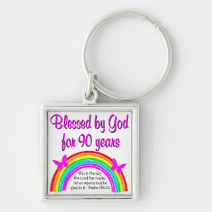 90TH BIRTHDAY BLESSING KEY RING