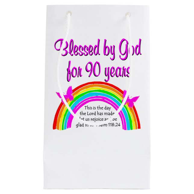 90TH BIRTHDAY BLESSING SMALL GIFT BAG (Front)
