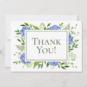 90th Birthday Blue Hydrangeas Thank You Card