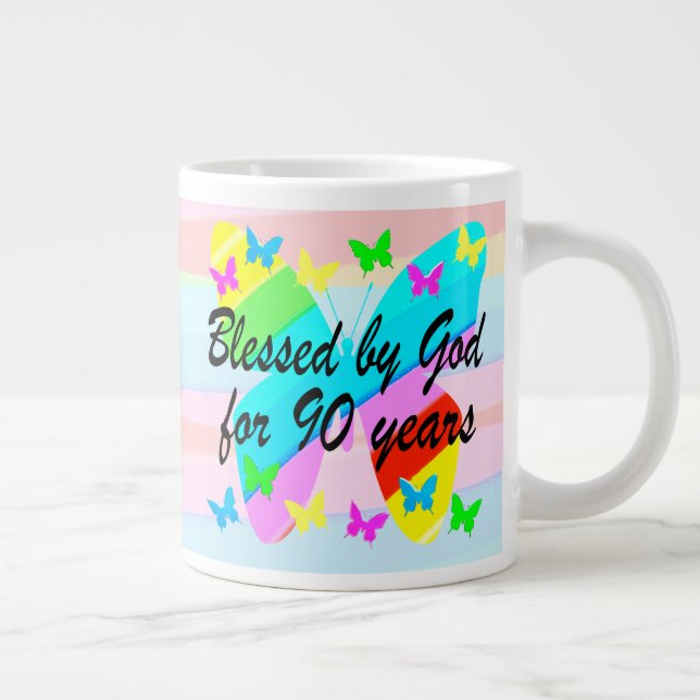 90TH BIRTHDAY BUTTERFLY BLESSINGS MUG (Right)