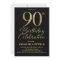 90th Birthday Celebration Black & Gold