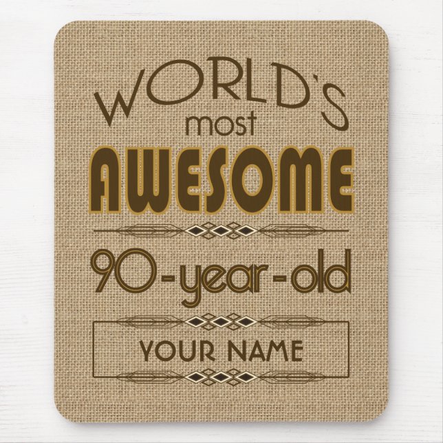 90th Birthday Celebration World Best Fabulous Mouse Pad (Front)