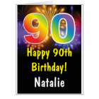 90th Birthday Colorful Rainbow Extra Large Jumbo