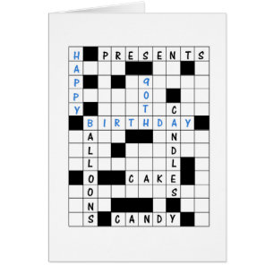 90th Birthday, Crossword Puzzle