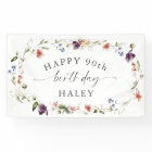 90th Birthday Feminine Wildflowers Floral