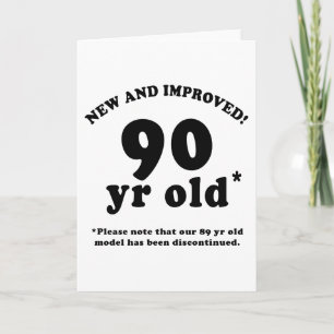 90th Birthday Gag Gifts Card