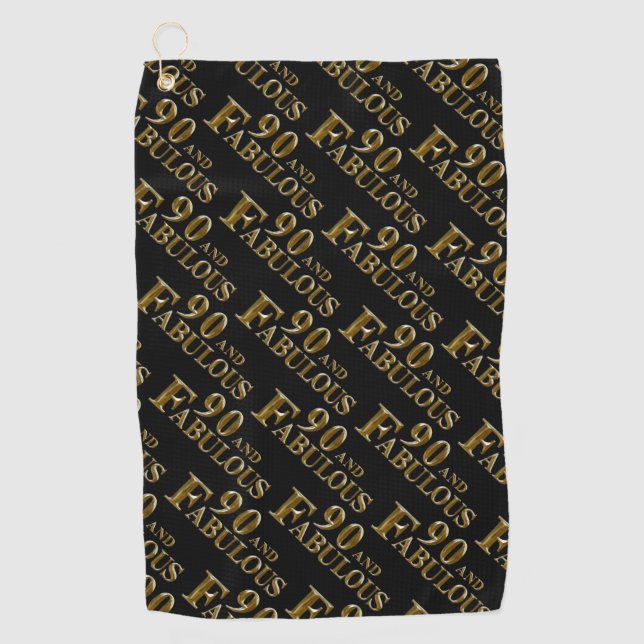 90th Birthday  Golf Towel (Front)
