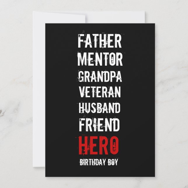 90th Birthday Hero Party Invitation (Front)