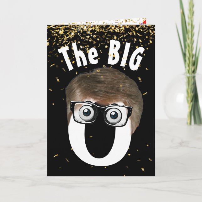 90th Birthday Man On Black Card (Front)