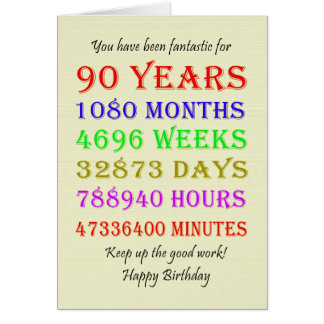 90th Birthday Milestones