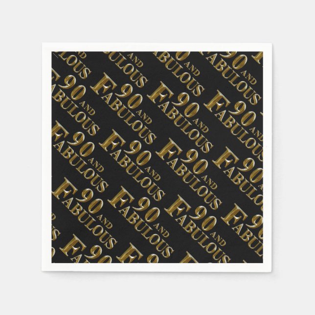 90th Birthday  Napkin (Front)