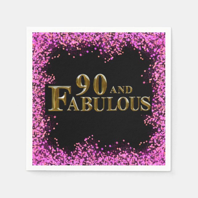 90th Birthday  Napkin (Front)